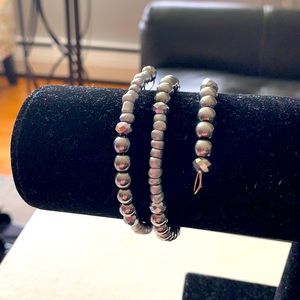 Silver beaded wrap bracelet